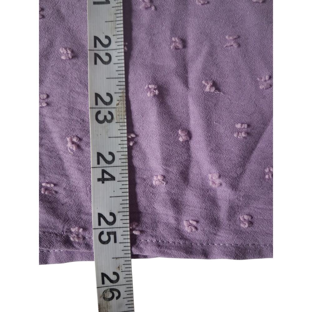 Womens Purple Top V-Neck 3/4 Ruffed Sleeve Size 1XL - Picture 6 of 8
